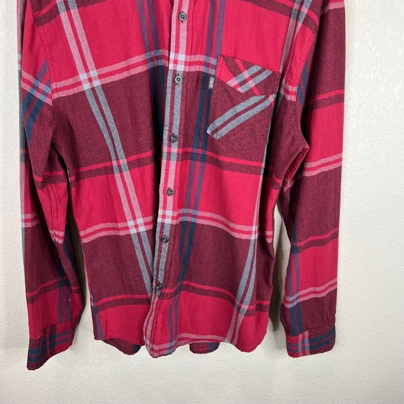Caliville Mens Shirt Size XL Red Plaid Long Sleeve Button-Down Flannel Cotton - Picture 4 of 11
